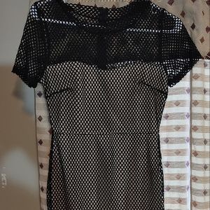 Mesh overlay dress